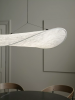 Lampa wisząca owalna materiałowa biała 90cm minimalistyczna klasyczna uniwersalna TENSE 21210 New Works